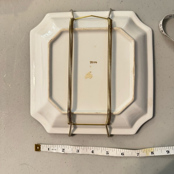 Vintage Andrea by Sadek Federal American Eagle Trinket Dish Plates Cobalt Gold - Picture 3 of 11